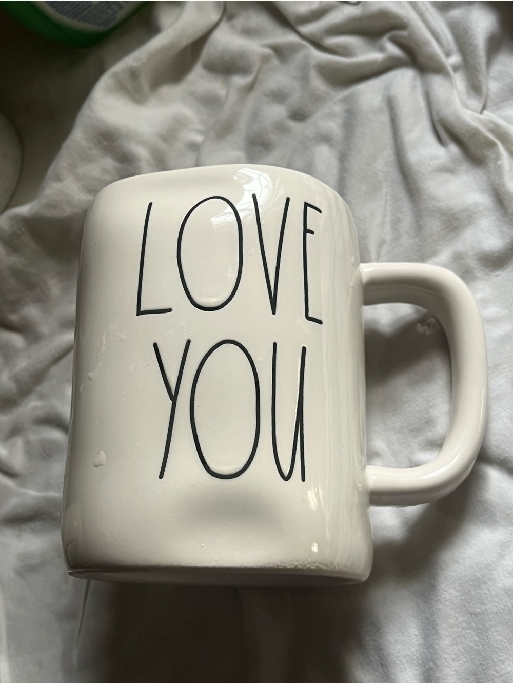 Rae Dunn White Ceramic 'LOVE YOU' Mug